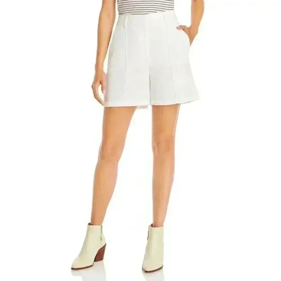 Anine Bing Pants - ANINE BING Mila High Waisted Shorts White